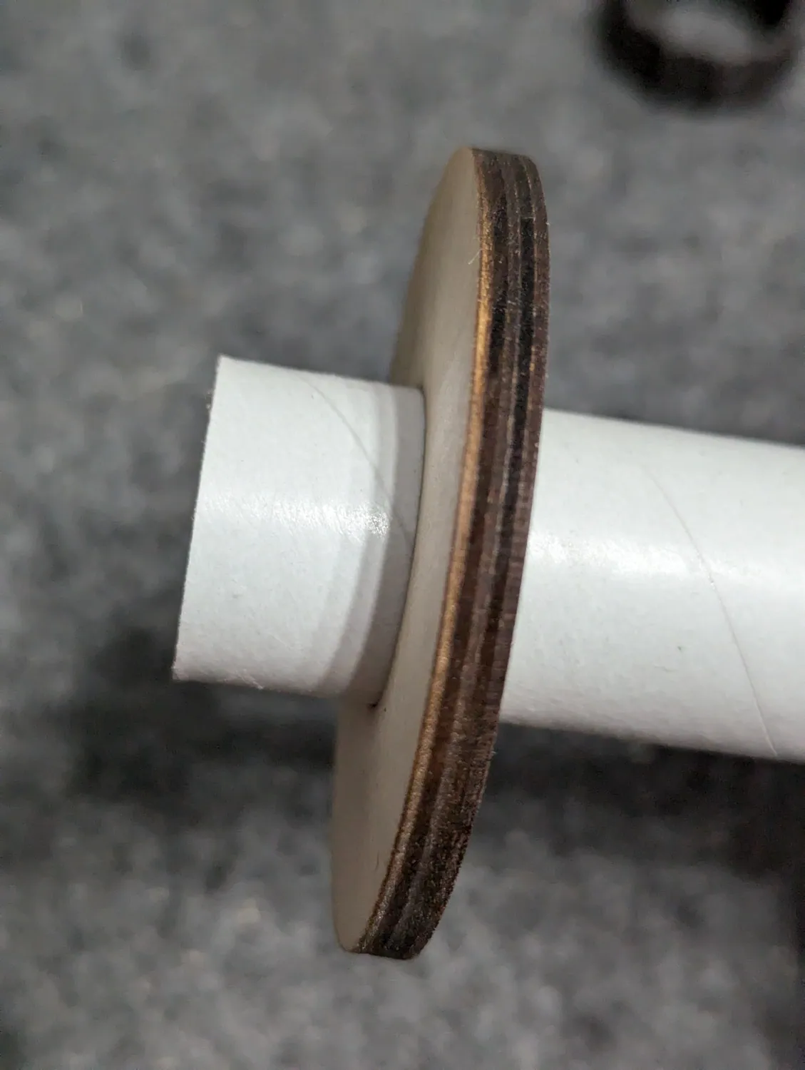 Centering ring dry-fit on the motor mount tube.