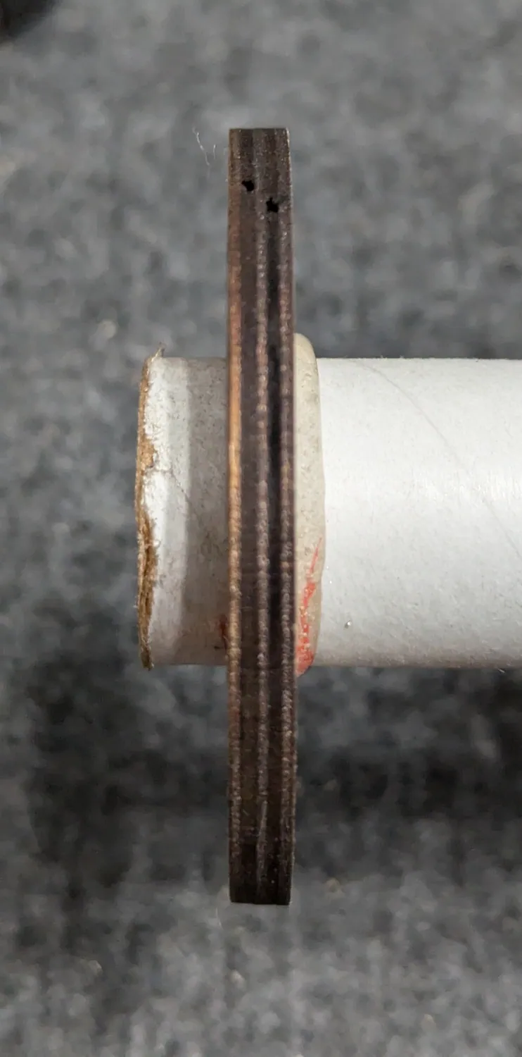 Ring square to the tube.