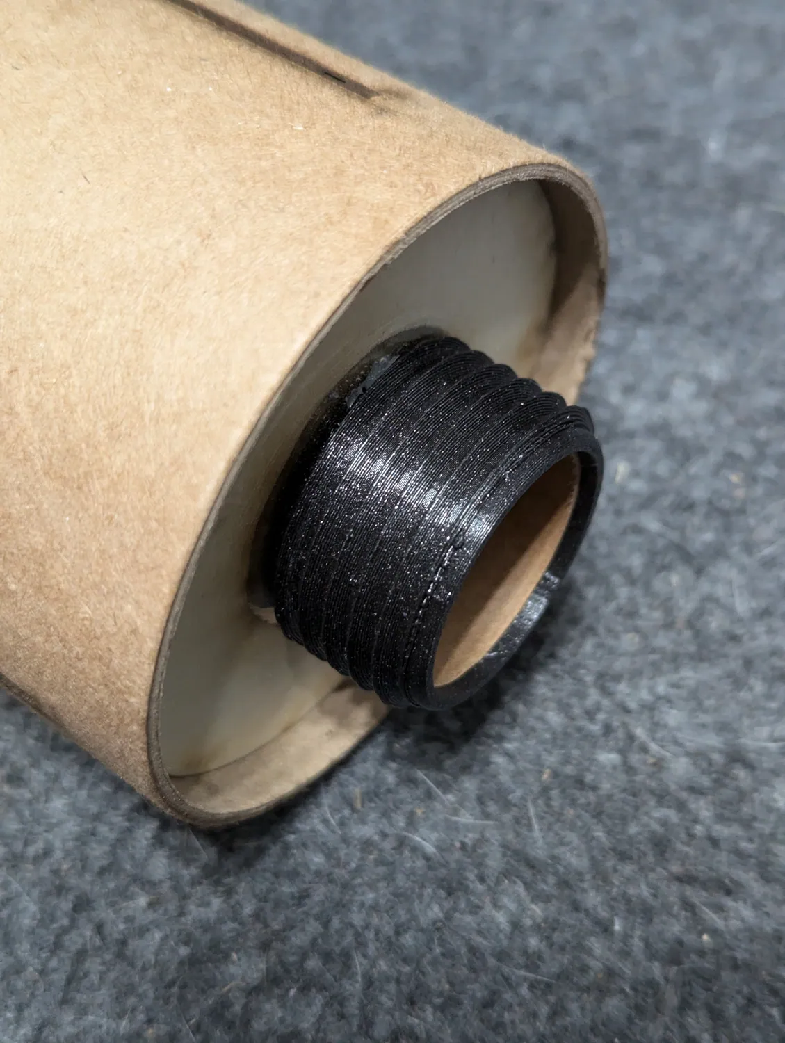 Motor mount entering the body tube.